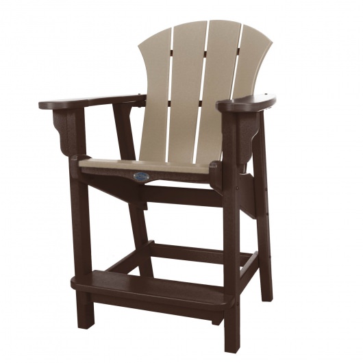 Sunrise Counter Height Chair - Chocolate/ Weatherwood