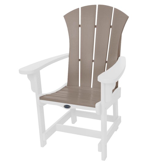 Sunrise Dining Chair with Arms - White and Weatherwood