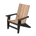 DURAWOOD® Modern Adirondack Chair - Black and Cedar
