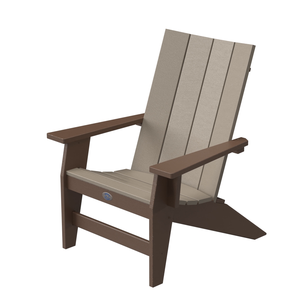 DURAWOOD® Modern Adirondack Chair - Chocolate and Weatherwood