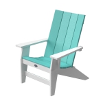 DURAWOOD® Modern Adirondack Chair - White and Turquoise