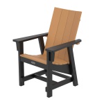 Contemporary Conversation Chair - Black and Cedar