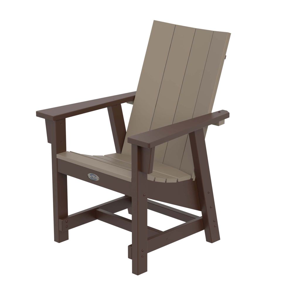 Contemporary Conversation Chair - Chocolate and Weatherwood