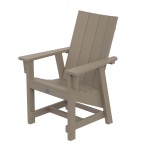 Contemporary Conversation Chair - Weatherwood