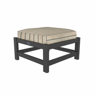 DURAWOOD® Poly Comfort Ottoman - Coastal Fog Palette