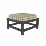 DURAWOOD® Poly Comfort Ottoman - Coastal Fog Palette