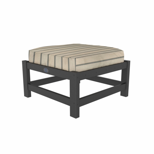 DURAWOOD® Poly Comfort Ottoman - Coastal Fog Palette