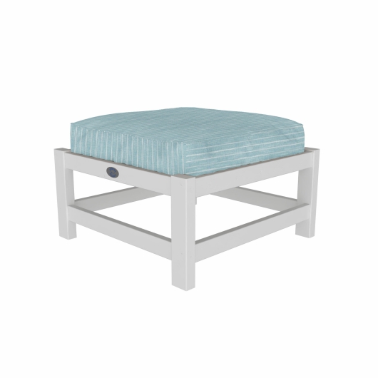 DURAWOOD® Poly Comfort Ottoman - Seaglass Palette
