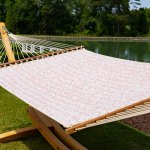 Large Bella Dura® Atoll Persimmon Quilted Hammock