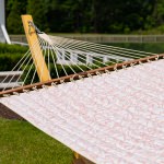 Large Bella Dura® Atoll Persimmon Quilted Hammock
