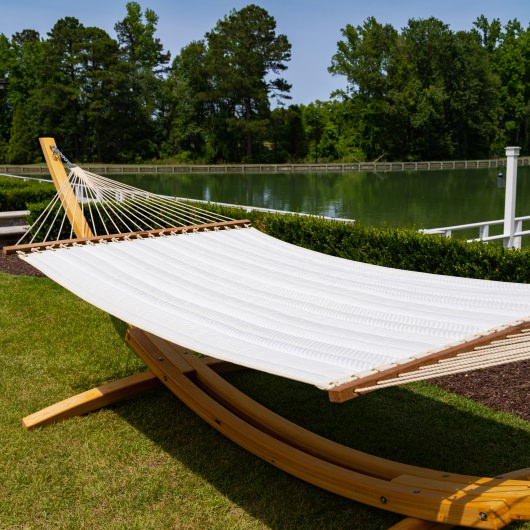Large Sunbrella® Clock Out Cloud Quilted Hammock