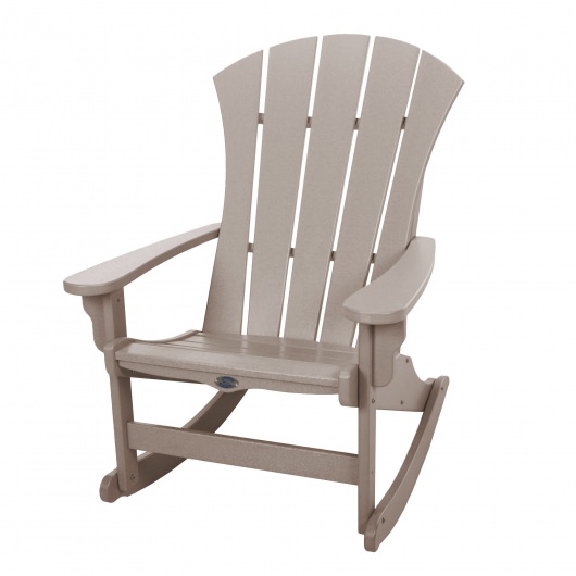 DURAWOOD® Poly Sunrise Adirondack Rocker - Weatherwood