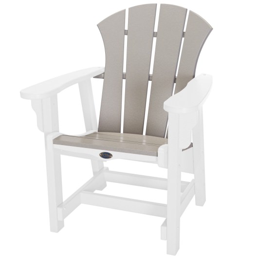 DURAWOOD® Sunrise Conversation Chair - White and Weatherwood