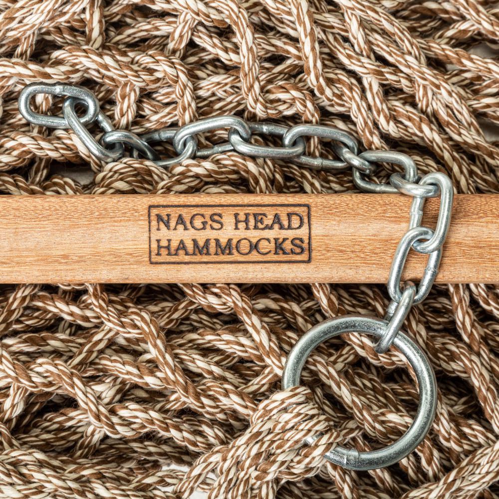 Cumaru Single Hammock Swing - DURACORD® Heirloom Mocha