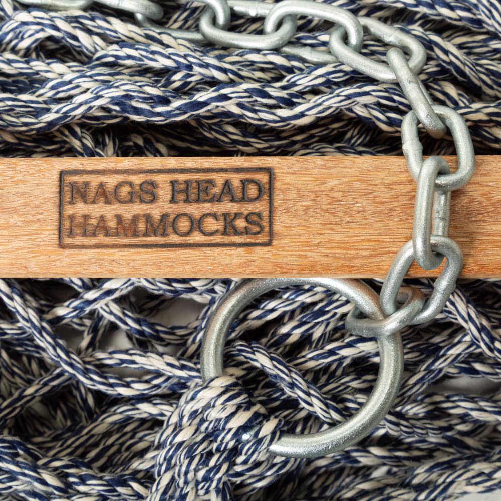 Cumaru Single Hammock Swing - DURACORD® Heirloom Navy