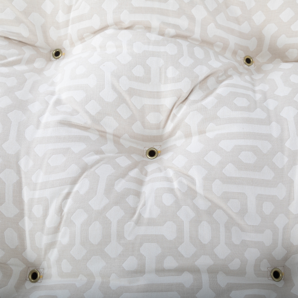 Large Sunbrella® Fretwork Flax Tufted Hammock with Detachable Pillow