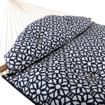 Large Sunbrella® Luxe Indigo Tufted Hammock with Detachable Pillow