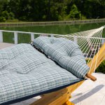 Large Sunbrella® Principle Lagoon Tufted Hammock with Detachable Pillow