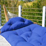 Large Sunbrella Royal Blue Tufted Hammock with Detachable Pillow