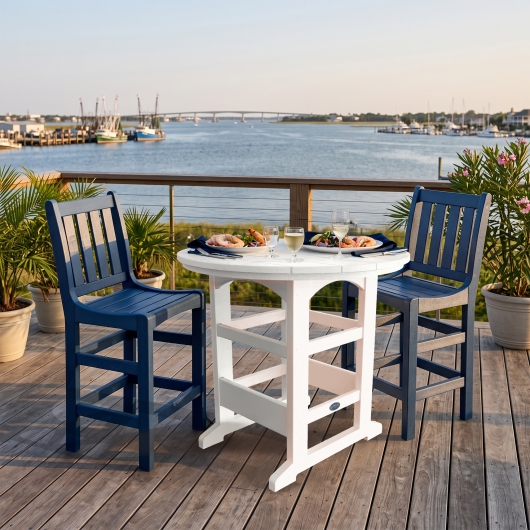 DURAWOOD® Poly 3 Piece Vertical Counter Height Set