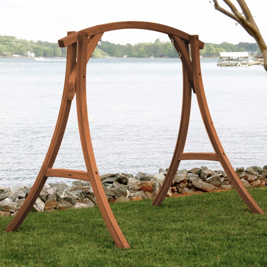 ROMAN ARC® 4-Ply Cypress Wood Swing Stand - Canyon Brown