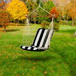 Sunbrella Cabana Black Cushioned Single Swing