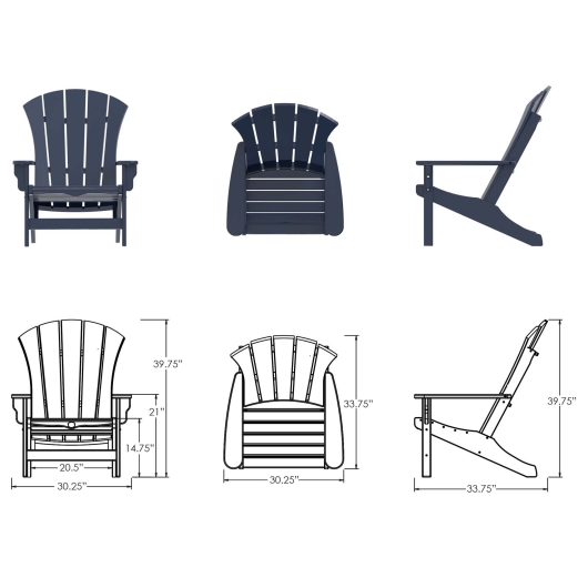 DURAWOOD® Legacy Woodgrain Sunrise Adirondack Chair