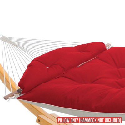 Long Sunbrella Tufted Hammock Pillow - Jockey Red