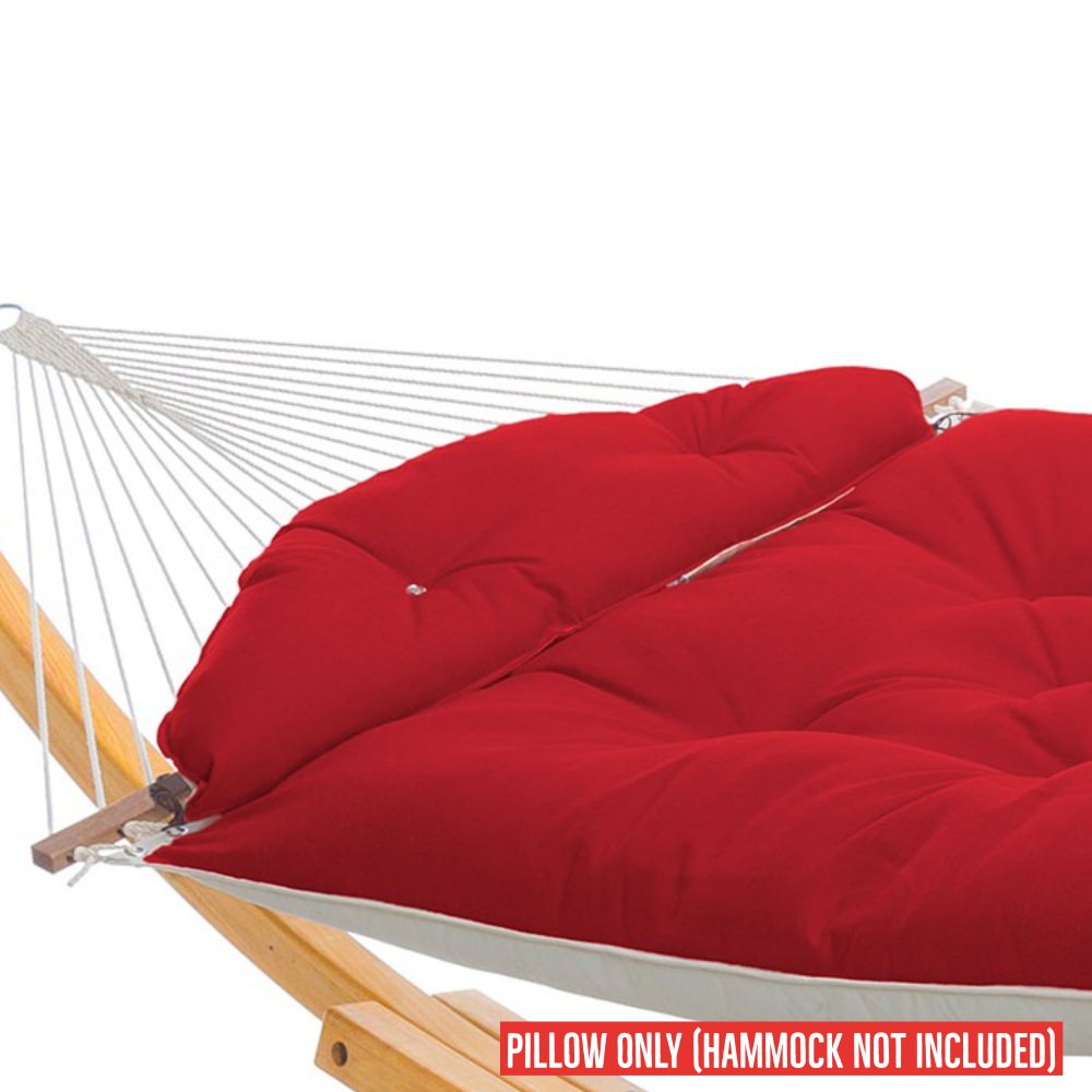 Long Sunbrella® Tufted Hammock Pillow - Jockey Red