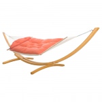 Large Sunbrella Echo Sangria Tufted Hammock with Detachable Pillow
