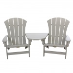 DURAWOOD® 3 Piece Sunrise Adirondack Chair and Tete-A-Tete Set