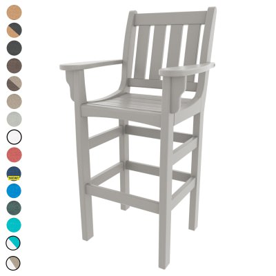 DURAWOOD® Vertical Bar Height Chair with Arms
