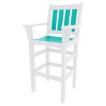 Vertical Bar Height Chair with Arms