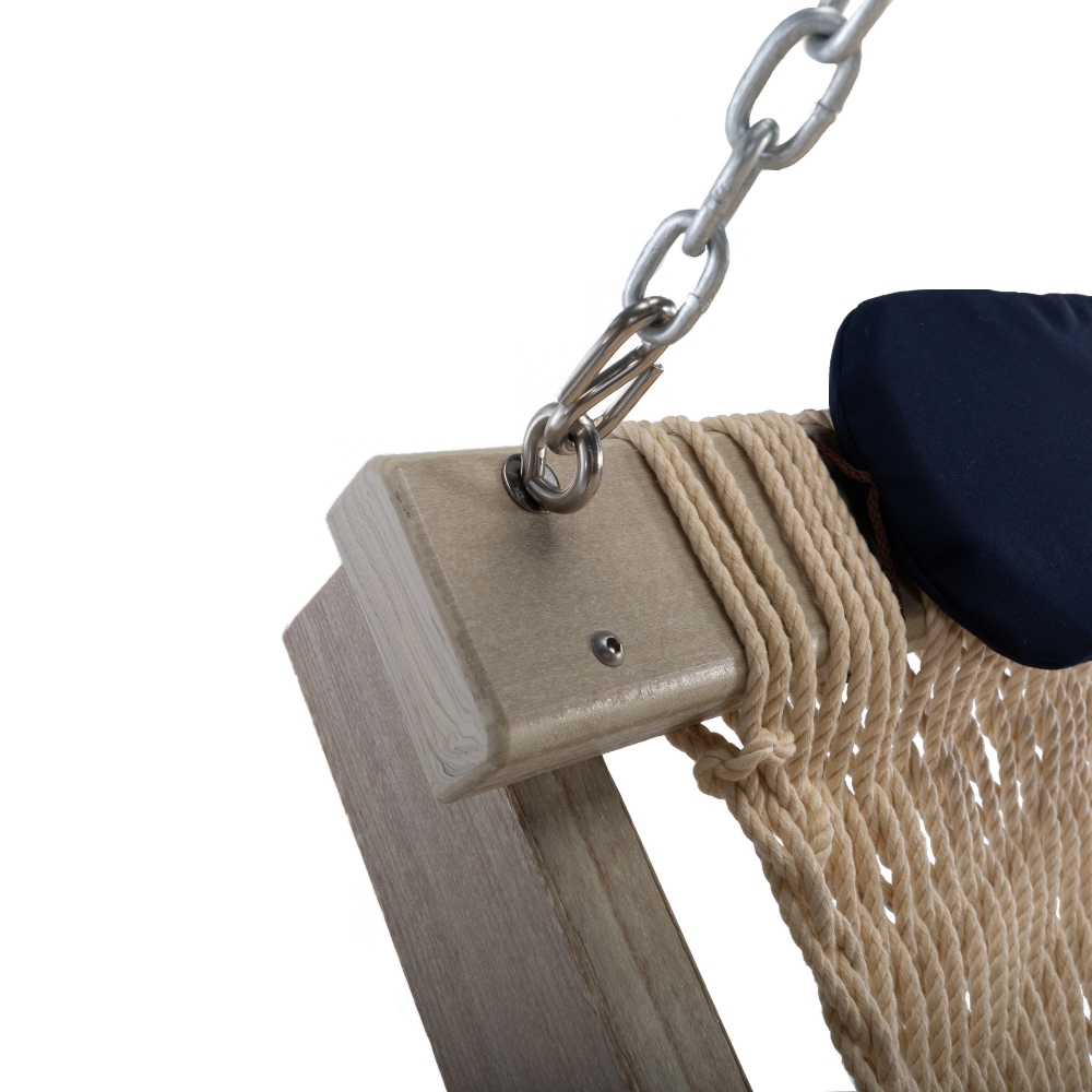 DURAWOOD® Poly Birchwood Deluxe Double Oatmeal DURACORD® Rope Swing