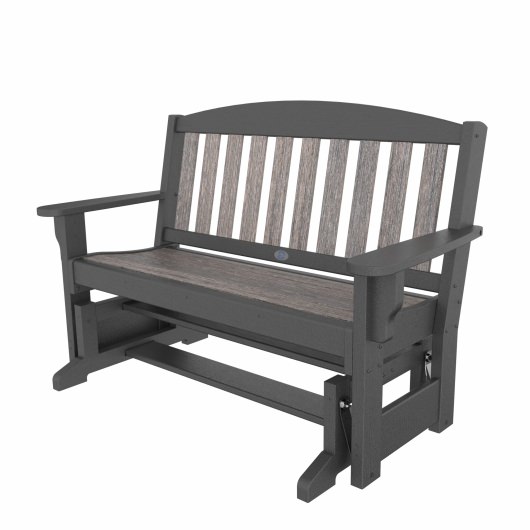 DURAWOOD® Poly Legacy Woodgrain Glider Bench