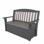 DURAWOOD® Poly Legacy Woodgrain Stowaway Bench