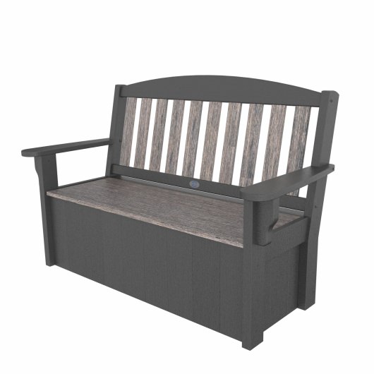 DURAWOOD® Poly Legacy Woodgrain Stowaway Bench