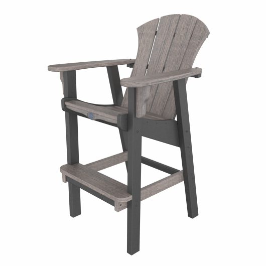 DURAWOOD® Poly Legacy Woodgrain Sunrise Bar Height Chair