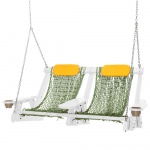 White Durawood Deluxe Double Rope Swing
