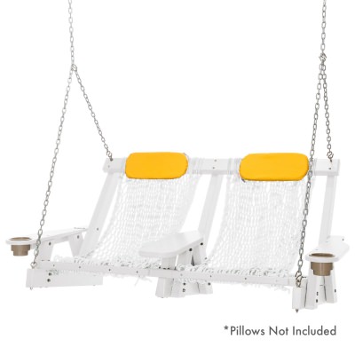 White Durawood Deluxe Double Rope Swing