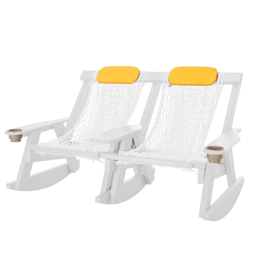 White Durawood Double Rope Rocker Nags Head Hammocks