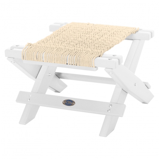 DURAWOOD® White Folding DURACORD® Rope Footstool