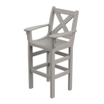 DURAWOOD® Poly Cross Back Bar Height Chair